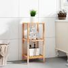 Day and Night - Day and Night Solid Walnut Wood Bathroom Shelf 36x36x79 Cm