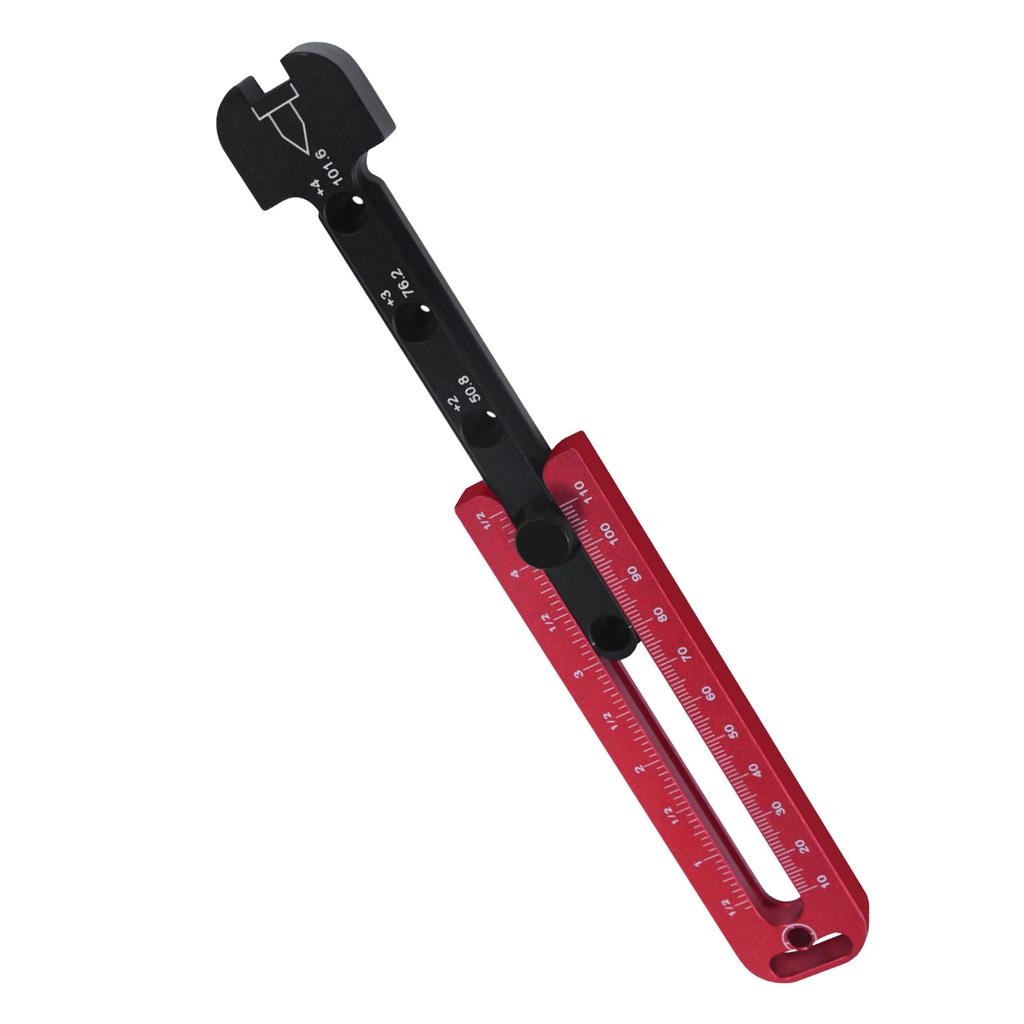 Woodworking Compass Dual Scale Aluminum Alloy Fixed Point Marking Gauge Scriber for Carpenter