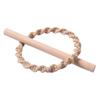 6Pcs Set Nordic Solid Wood Stick Thick Cotton Rope Simple Binding Rings Bedroom Living Room Decoration Curtain Buckles