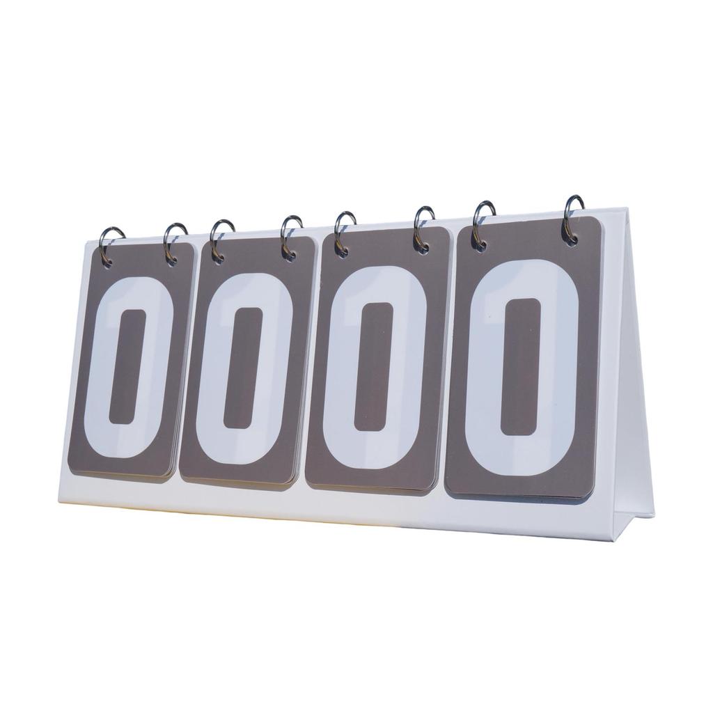 Sports Scoreboard Score Counter Competition Scoring Board Compact 4 digits Score Keeper Flip Score Board for Outdoor Baseball