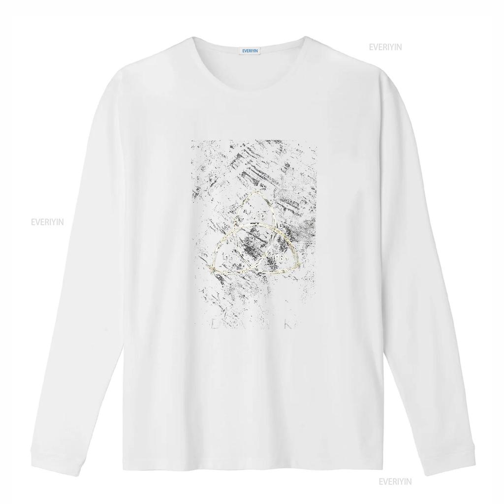 D A R K Series Black T shirt vintage Washed graphic fashion Slightly Breathable Versatile homme Casual Top For Everyday Wear