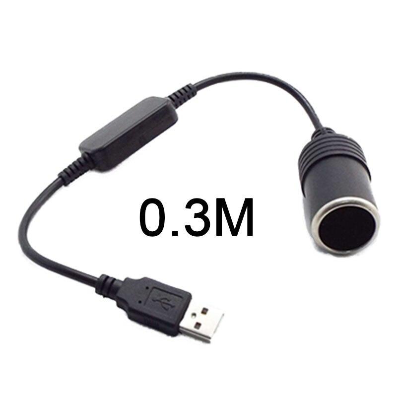

Usb-порт 5 В, тип A, разъем для прикуривателя 12 В, кабель для преобразователя адаптера питания автомобиля 0.3m