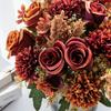 High Quality Artificial Flowers New 's Decoration Wedding Garden Rose Arch Christmas Home Fake Silk Rose Hydrangeas Vase for