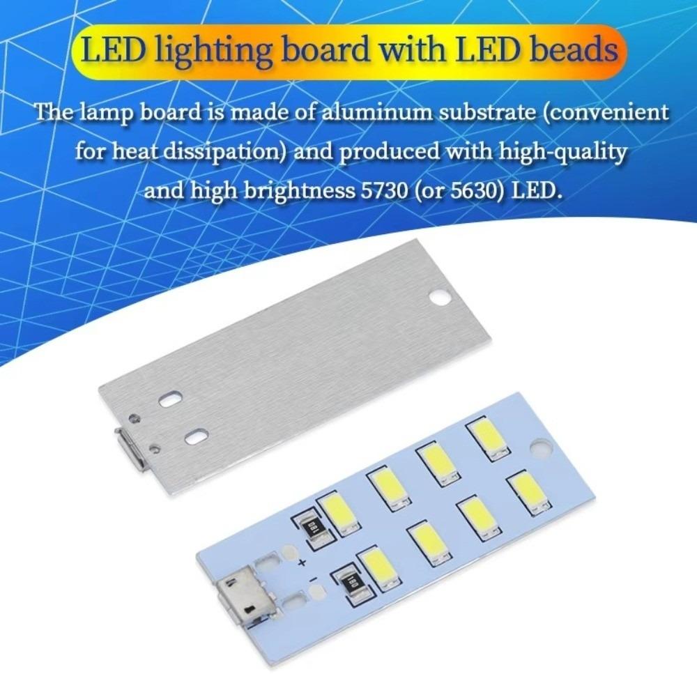 Durable 8/12/16/20 Beads 5730 SMD LED Panel 430mA~470mA 5V Power LED Lighting Board White Light Night Lamp Mobile Light
