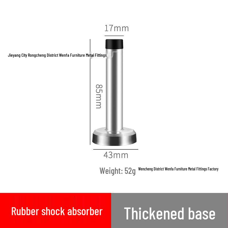 Thickened Stainless Steel Silent Door Stopper with Hydraulic Buffer