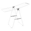2-Tier Foldable Clothes Drying Rack with Sock Clips & 21 Drying Rods White