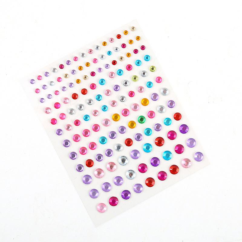 3PCS Jewel Sparkle Crystal Eye Drill Sticker Facial Beauty Decorations Holiday Makeup Crystal Diamond Stickers Color Random