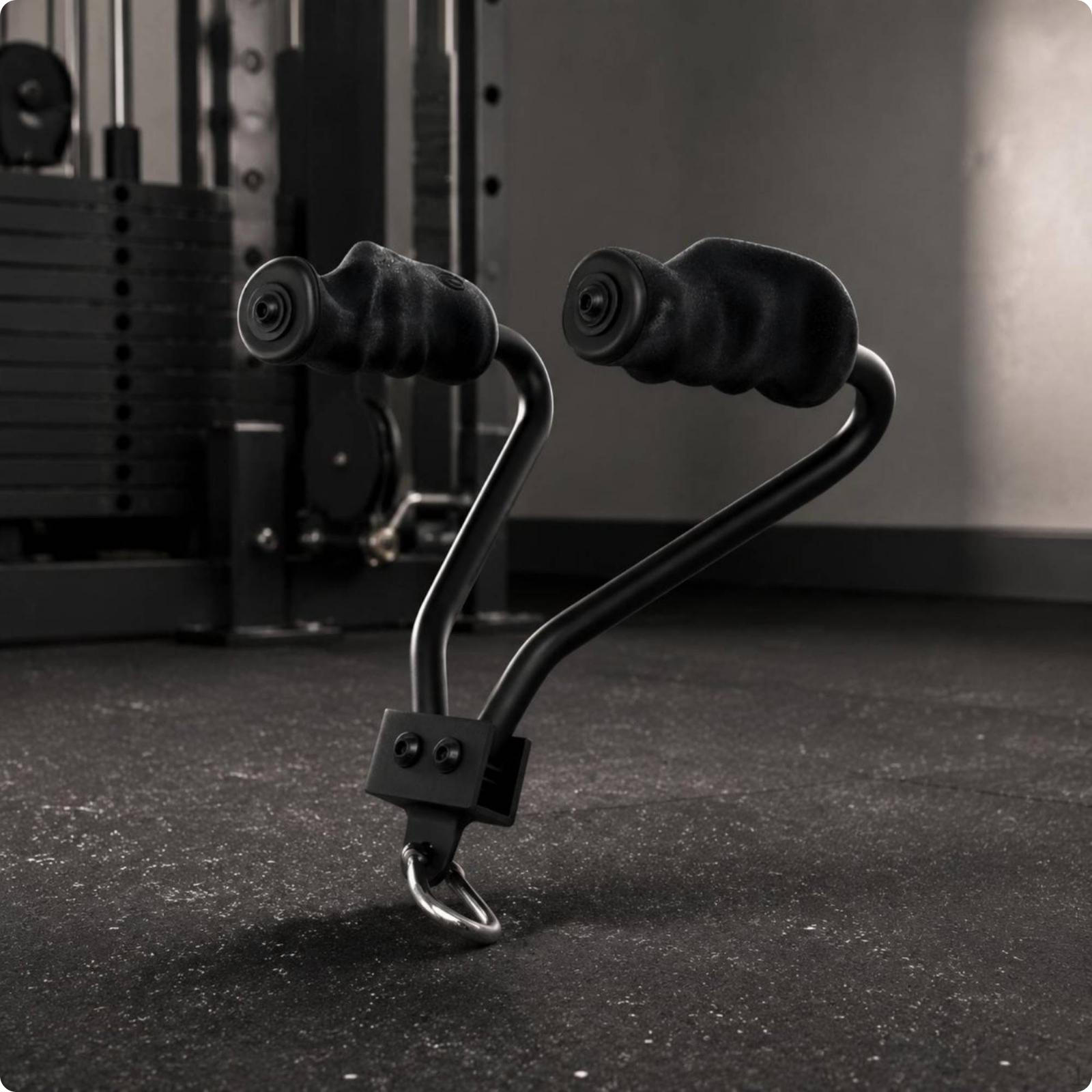 Cables Row Handle Angled Arms Rowing Textured Grip Fitness Equipment