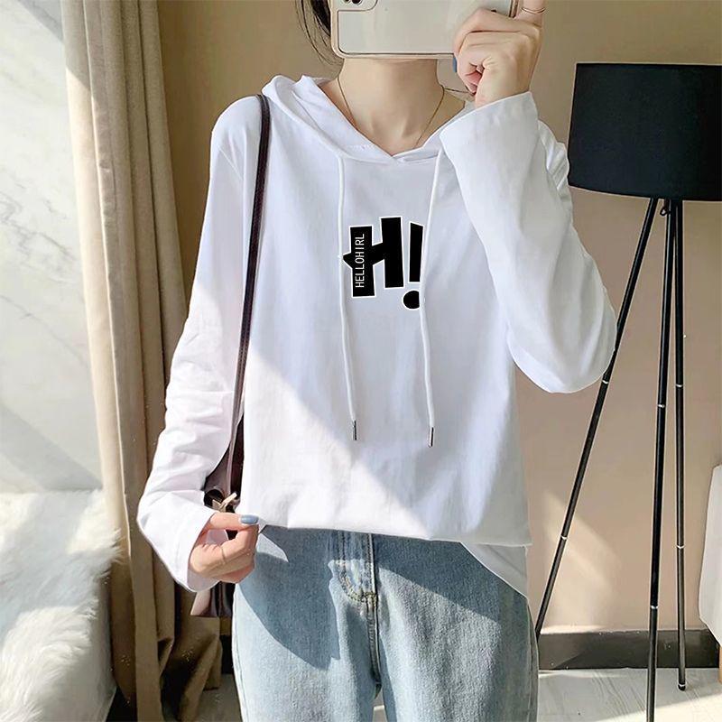 

Women s White Slim Fit Cotton Sweatshirt with Embroidered Letters - Long Sleeve, Lightweight, and Stylish Hoodie. 4XL [Fits 73-83kg]