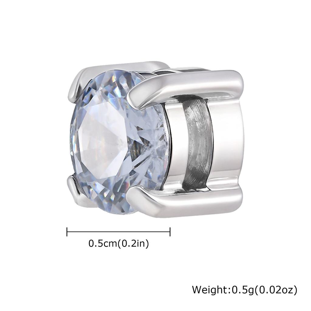 Hiphop Magnetic Ear Clip for Men Women,Crystal Zircon Metal Ear Clip,Non Perforated Ear Jewelry Gift