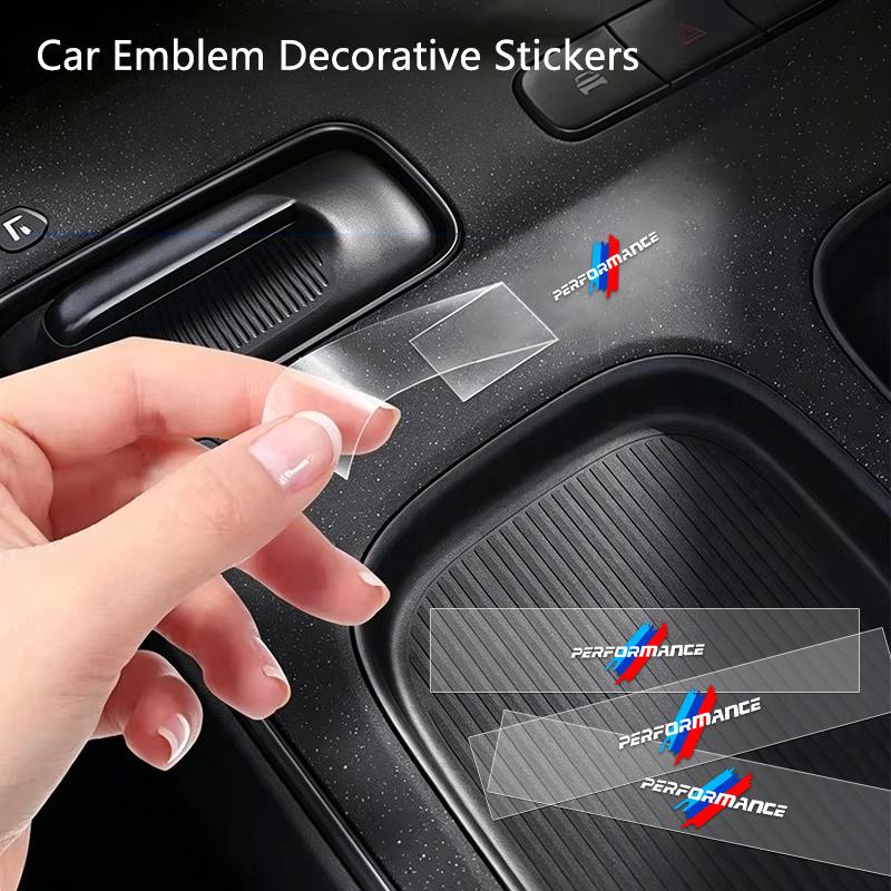 5/10PCS Car Interior Sticker Creative Badge Stickers Waterproof For BMW M Performance M3 M5 M6 F01 F20 F10 F13 X5 F11 G20 X3 X1 gjbf54