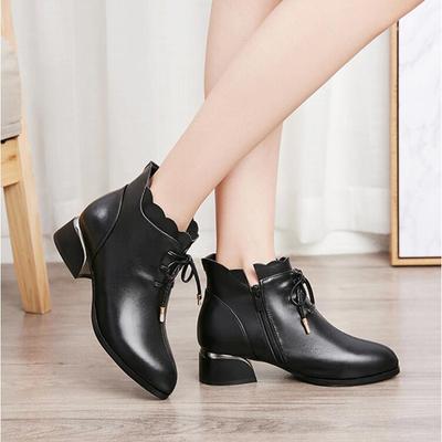Fashion Women Shoes Genuine Leather Women Large Size Shoes Lace-up Point Casual Shoes Women