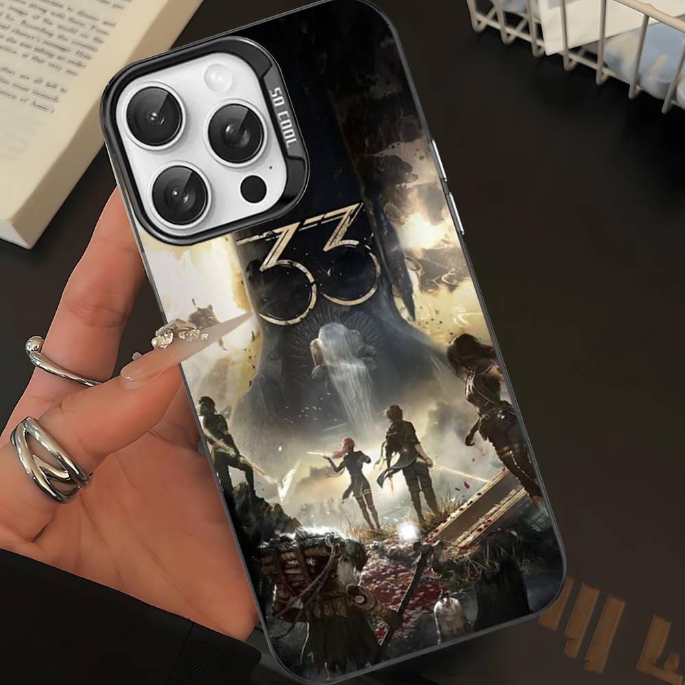

RPG Game C-Clair O-Obscur E-Expedition 33 For Iphone 15 14 13 Plus 17 16 12 11 Pro Max Matte Colored Silver Luxury Phone Cover iPhone 14