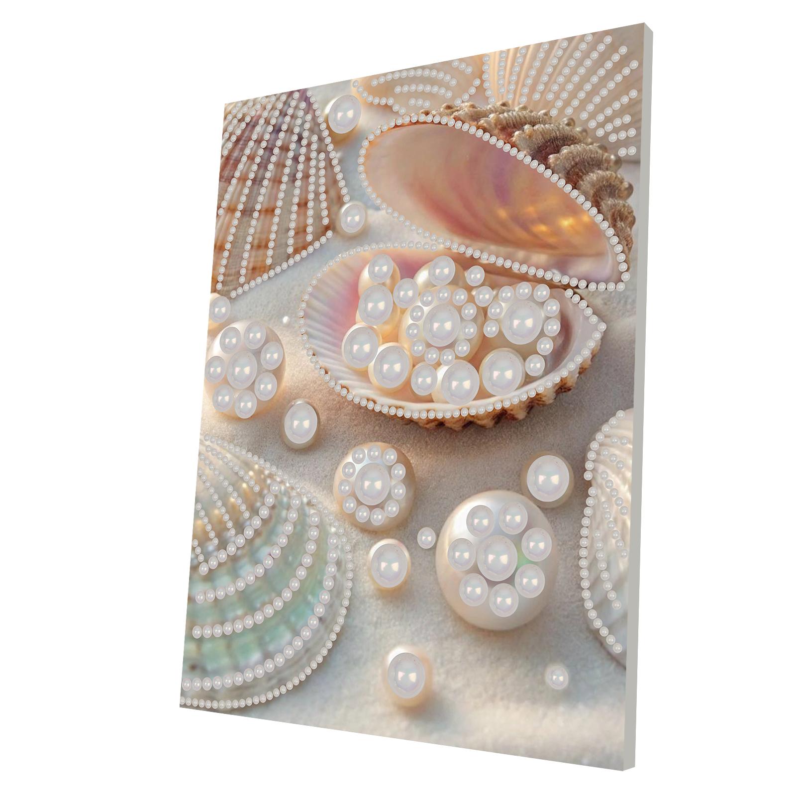 

DIY Pearl Dot Painting for Adults Beginners Home Wall Decor Pearl Gem Paintings Picture Arts Craft With Frame 30x40cm жемчужный