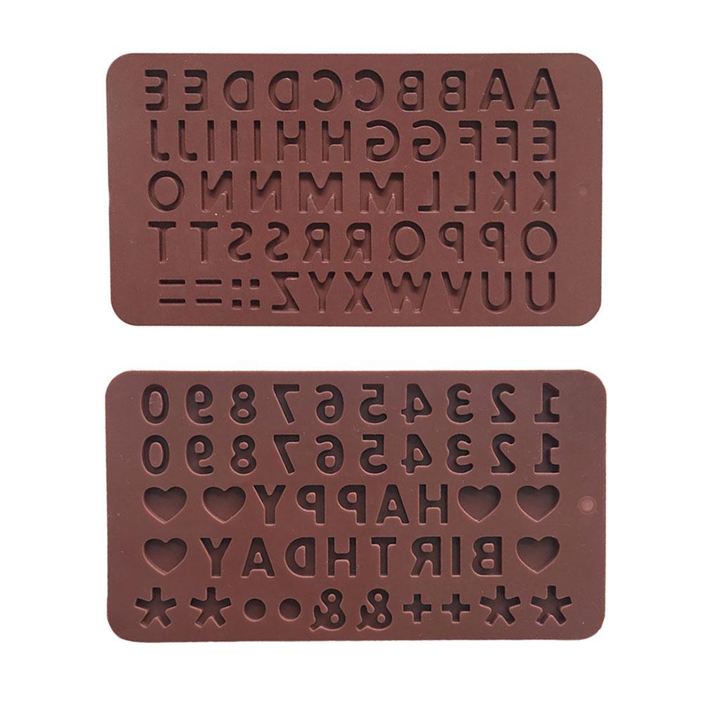 Silicone world DIY Silicone Chocolate Mold 26 Letter Number Chocolate Baking Tools Silicone Cake Mold Jelly Candy Mold 3D Mold