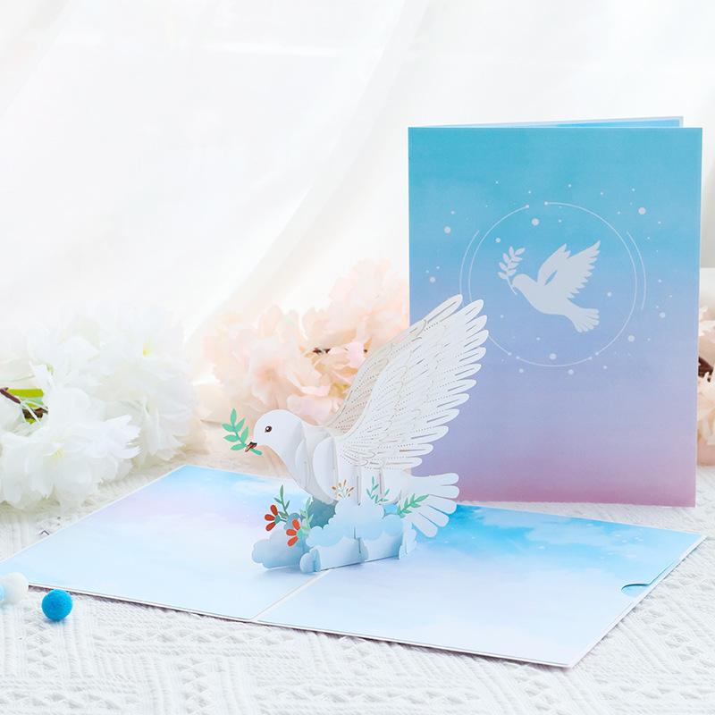 Hot 3D Creative Card For Wife And Friend Valentines Day Gift Wedding Invitation  Card Thank You Postcard