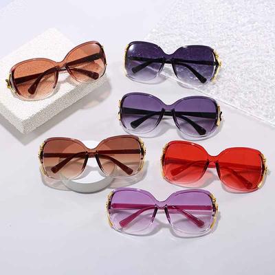 Ochelari de soare clasici cu cadru mare, cu cap de vulpe, reflectorizante, cu lentile plate, la modă, Camellia, pentru soare