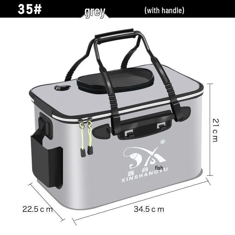 Zusammenklappbare Lebendköderbox zum Angeln - Verdickter Fischbehälter und Zubehör.