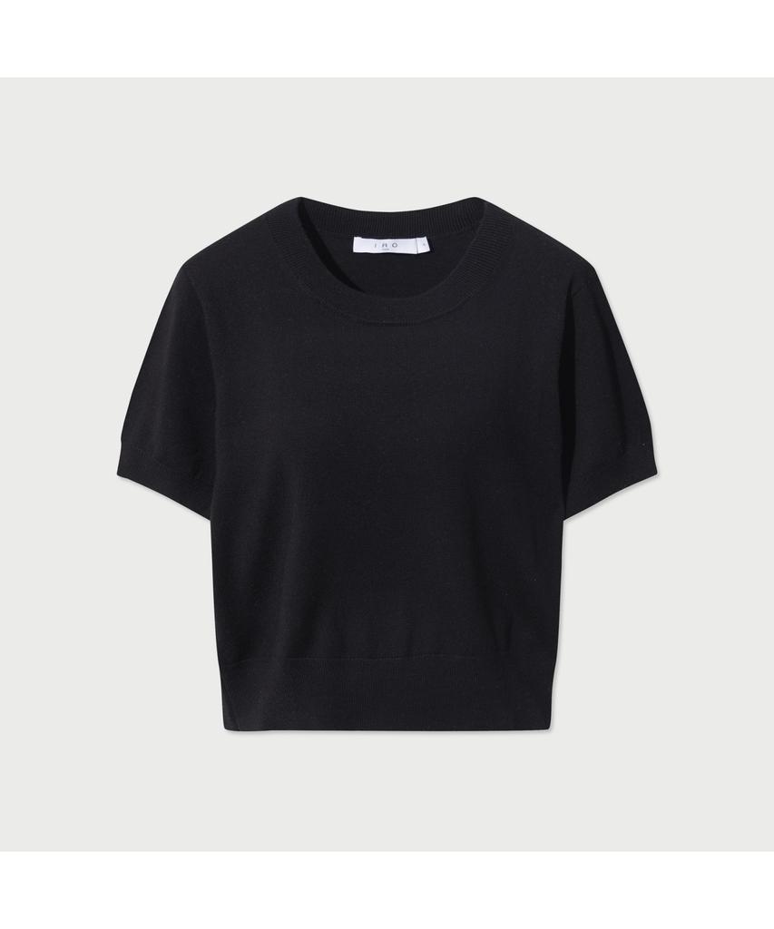 IROWOMEN Hayfa Merino Half Knit Top - Black