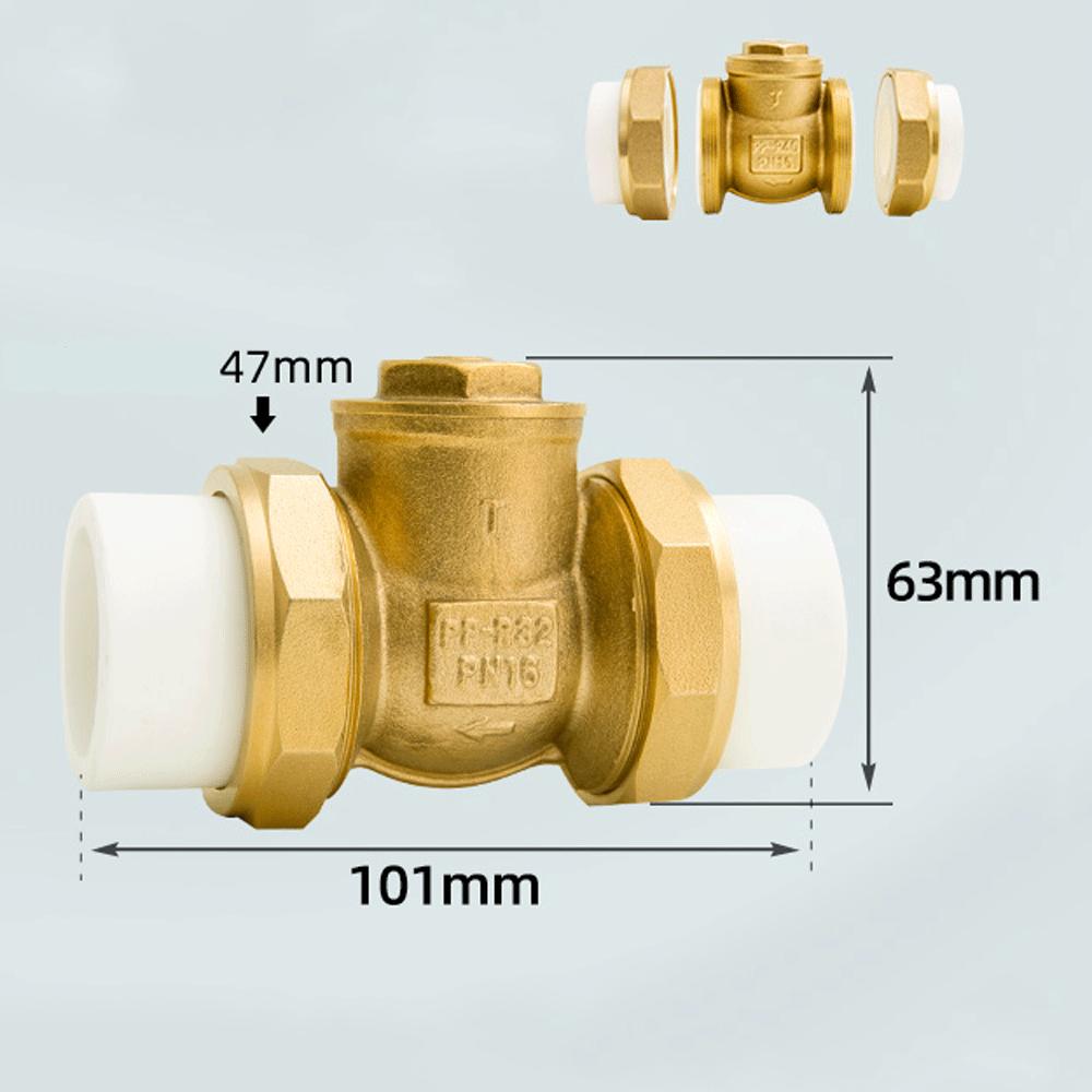 PPR Pipe PE Pipe Water Pipe Check Valve Union Pipe Fitting Water Meter Tap Water Meter Tube Brass DN20 DN25 DN50 Connection Pipe