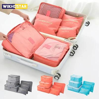 6 Pcs/Set Travel Storage Bag Large Capacity Waterproof Luggage Clothing Underwear Storage Bag Bag With Zipper