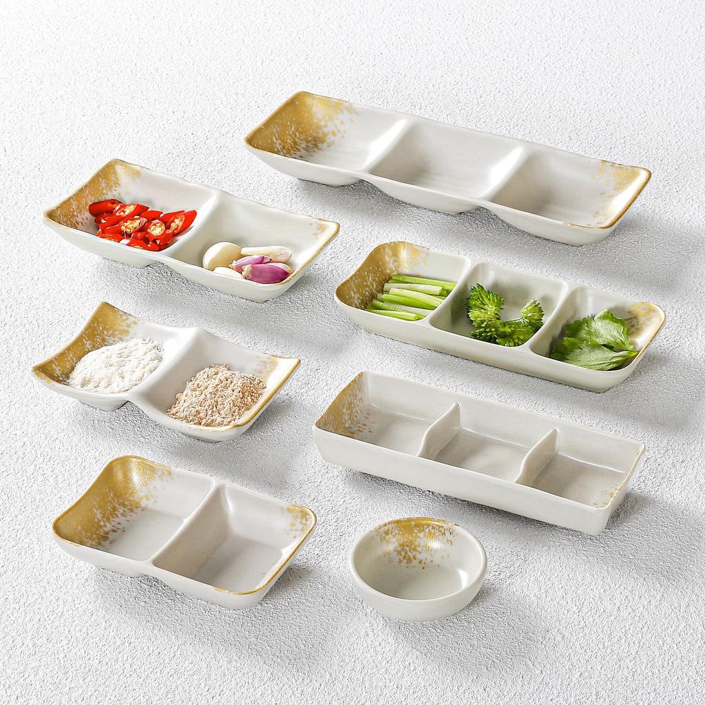 Chinese Pattern Melamine Sauce Dish Hot Pot Seasoning Plate Beautiful Soy Vinegar Spice Condiments Bowls Kitchen Accessories