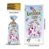 Rainbow Unicorn Candy Bag with Cartoon Print - Drawstring Plastic Packaging