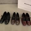 Flat Mary Jane black single shoes women's shoes spring 2025 new French evening breeze gentle Mary Jane shoes