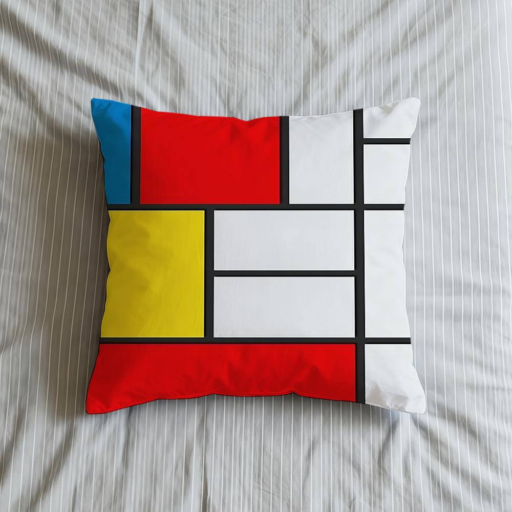 Cushion Cover Soft Case For Sofa Piet Living Room Home Comfortable Office Decor Protective Mondrian Pillow Covers