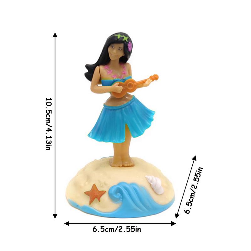 Car Solar Moving Head Ornament New Fashion Solar Powered Dancing Doll Girl Swinging Animated Bobble Dancer Toy Car Decoration