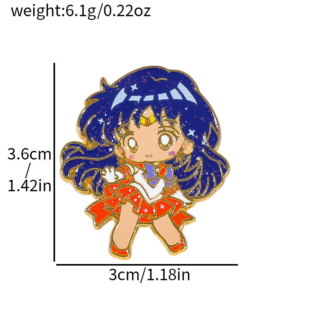Japanese Cartoon Anime Sailor Moon Metal Badge Sailor Moon Huoyali Little Rabbit Brooch Exquisite