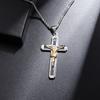 Saint St. Benedict Jesus Cross Pendant Necklace Men and Women Religious Christian Catholic Amulet Stainless Steel Jewelry