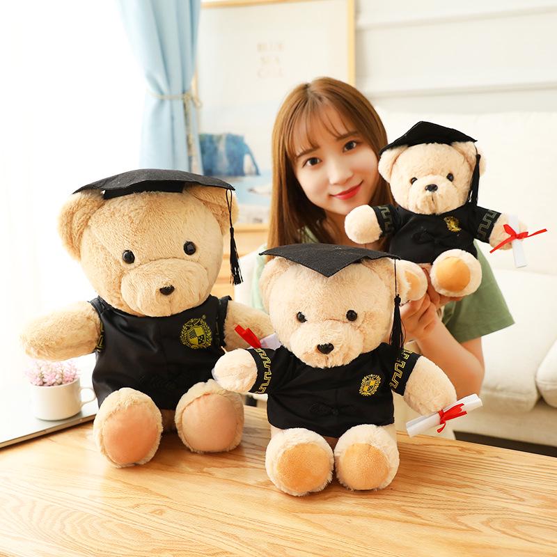 Graduation Teddy Bear Keychain with Mortarboard & Gown - Perfect College Grad Gift