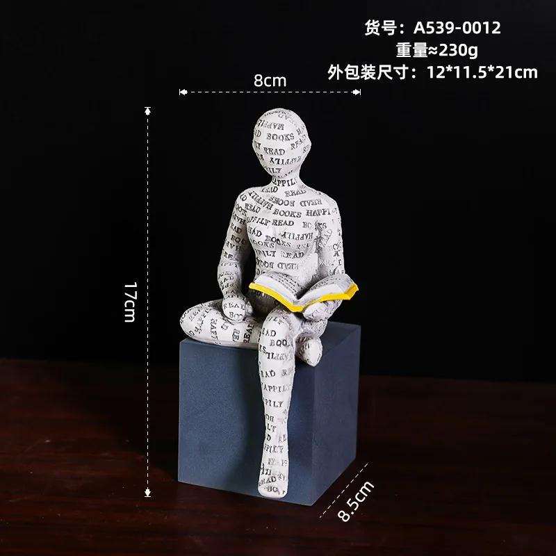 Creative Bookshelf Decoration Crafts Reading Ornament Nordic Resin Home Study Decoration Crafts Ornament