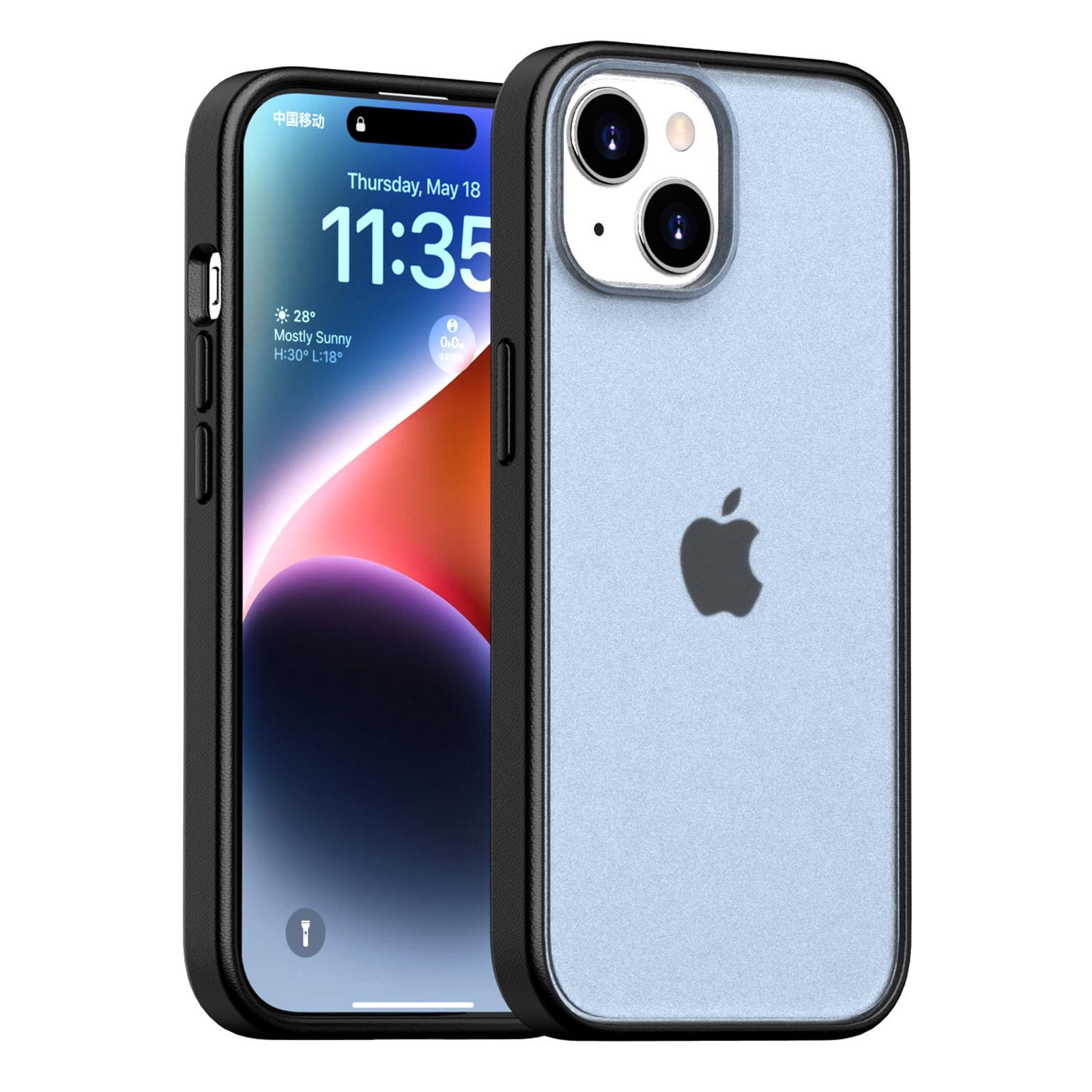 For iPhone 15 Plus Case Skin Feel Frosted PC + TPU Protective Phone Cover A