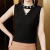WTEMPO Women Large Size Loose Ice Silk Camisole Vests Solid Color Sleeveless Casual Versatile Large Size Tops Undersuit