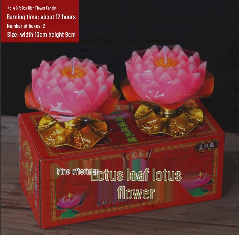 Lotus Lamp Candles: Red Floating Votive Lotus Candles Gift Box