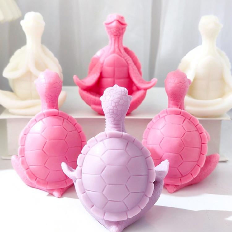 Easy to Demold Silicone Candle Mould Epoxy Mold for Home Decoration Yoga Turtles Shaped Aromatherapys Mold Jewelry Tool