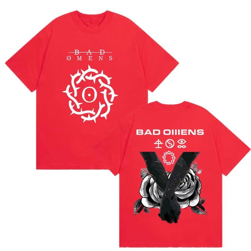 

2026 Rock Band Bad Omens Графическая футболка Унисекс Готическая Винтажная Футболка с коротким рукавом Летняя Хлопковая футболка высокого качества Y2k Уличная одежда 4XL