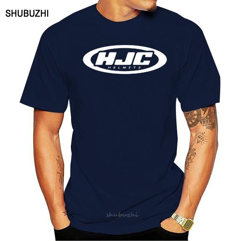 NEW HJC HELMETS RACING LOGO MENS BLACK  T-SHIRT S M L XL 2XL XXXL men cotton tshirt summer brand teeshirt euro size S