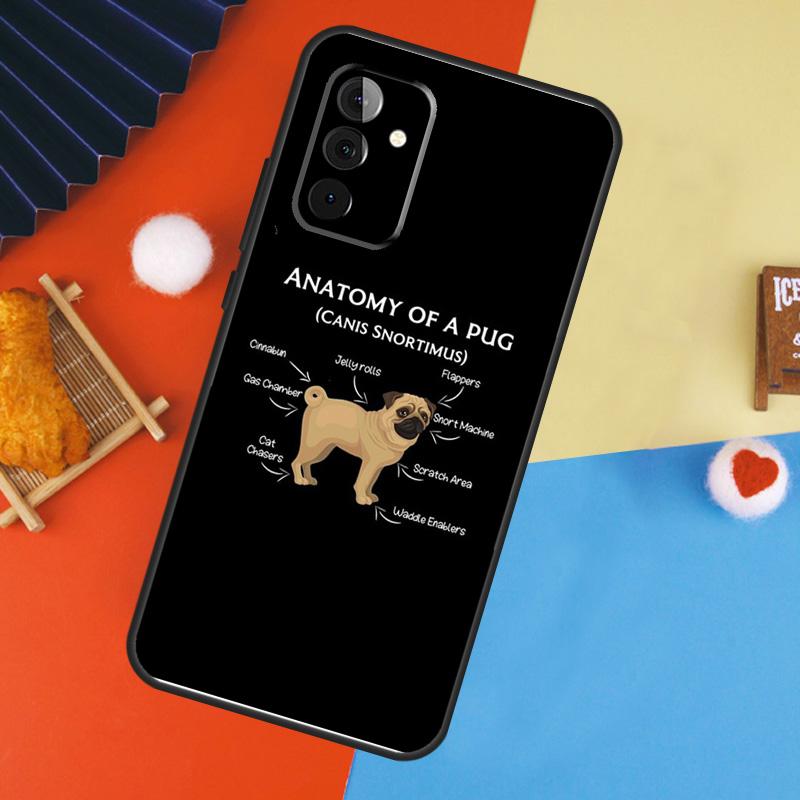 Cute Pug Dog Case For Samsung Galaxy A17 A35 A55 A06 A16 A26 A36 A56 A53 A32 A52 A33 A13 A14 A34 A54 A15