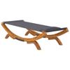 vidaXL Sonnenliege 100x188,5x44 cm Bugholz Massiv Anthrazit