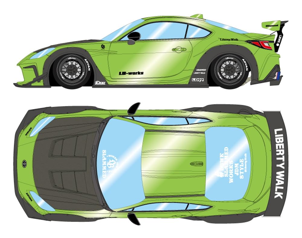 EIDOLON LB Nation GR86 Жемчужно-зеленый Готовая модель Макияж 1/43