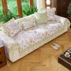 All-Cotton French Skirt-Edge Sofa Cushion, Year-Round Use, Rustic Non-Slip Pure Cotton Decor.
