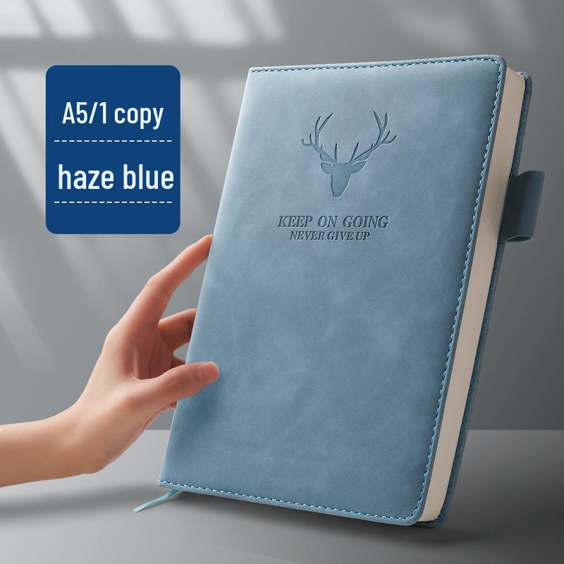 Soft Leather Business Notebook for Meetings & Notes - Thickened Cover