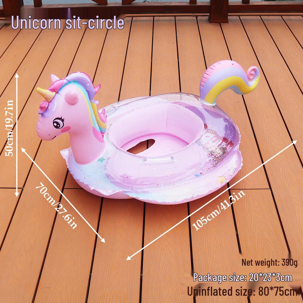 Rainbow Unicorn Inflatable Baby and Toddler Swim Ring