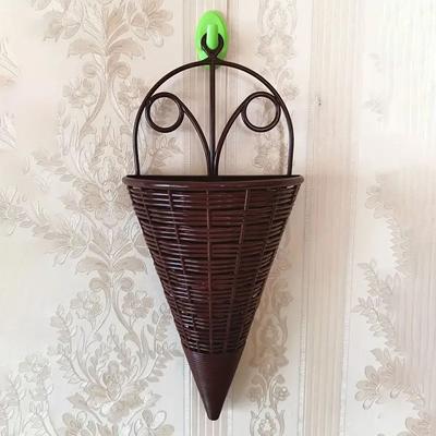 Simulation Imitation Rattan Hanging Flower Basket Plastic Flower Vase Pot  Office