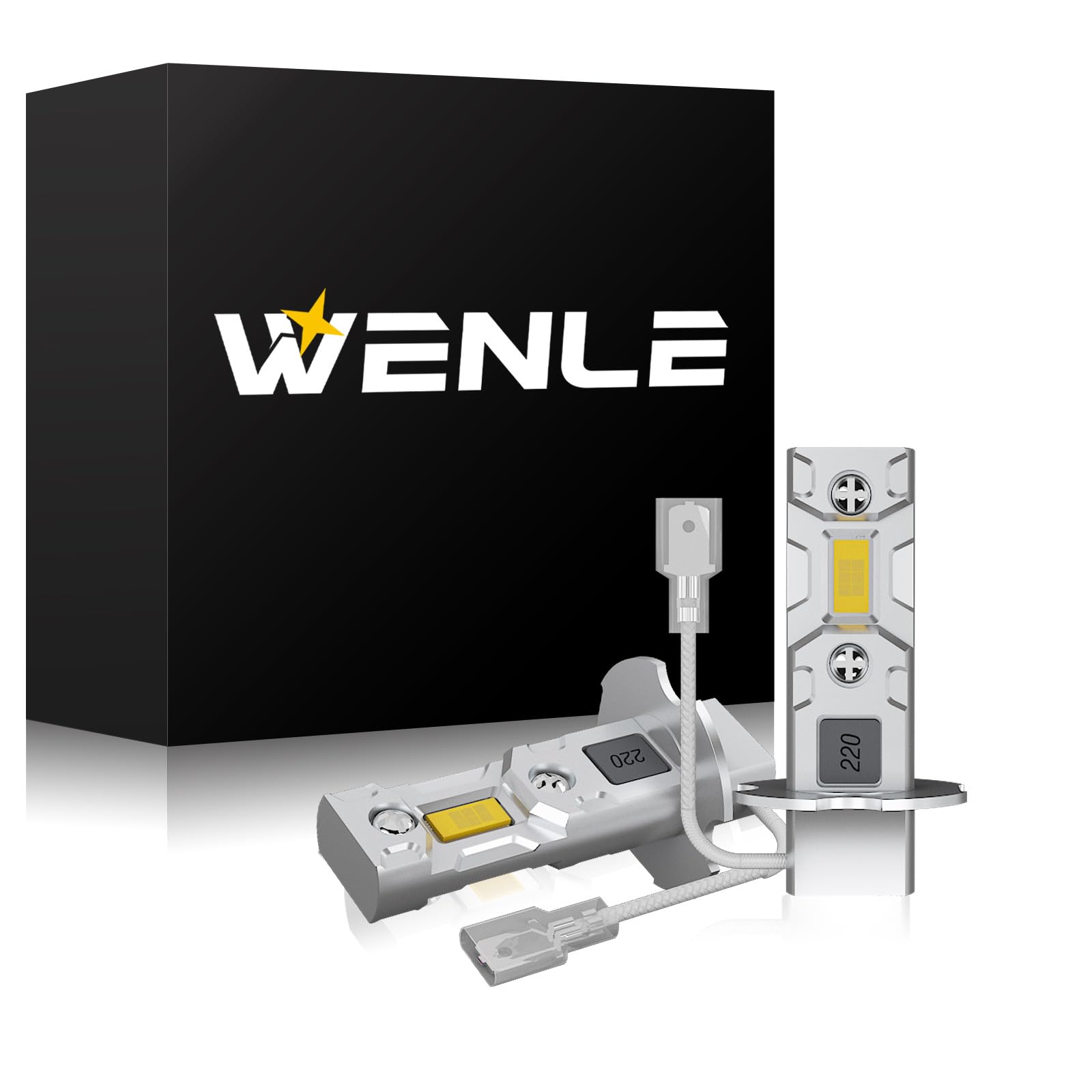 

WENLE Ultra Compact H3 H3a LED Fog Light Truck 3000K Yellow Compatible with New H3 H3a жёлтый