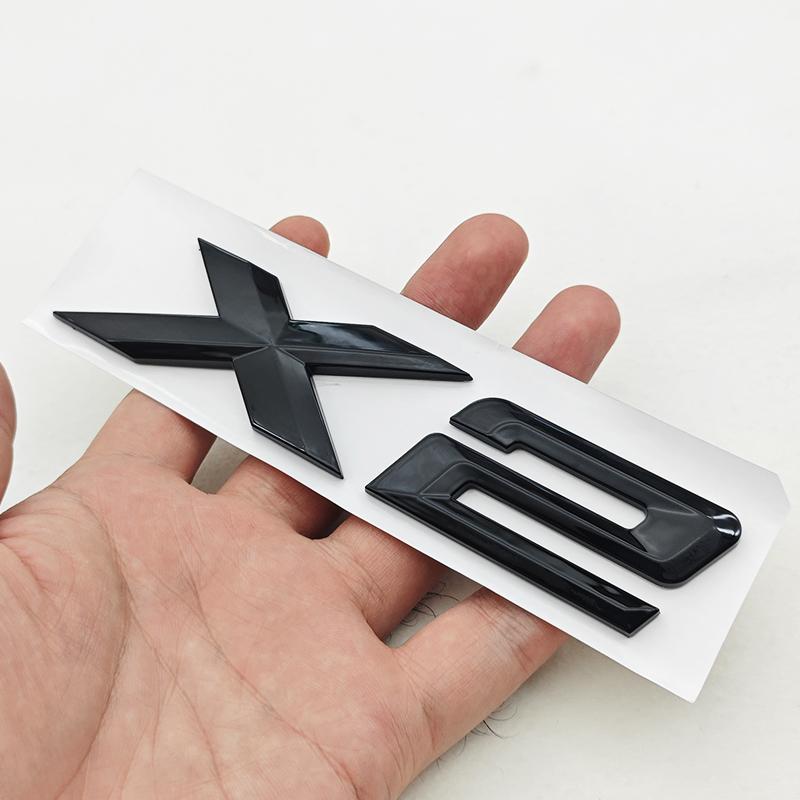 New 3D ABS Car Rear Trunk Logo X1 X3 X5 X6 X7 GT Z4 Emblem Badge Sticker For BMW U11 F39 G01 G45 F26 G02 G05 G06 G07 Accessories
