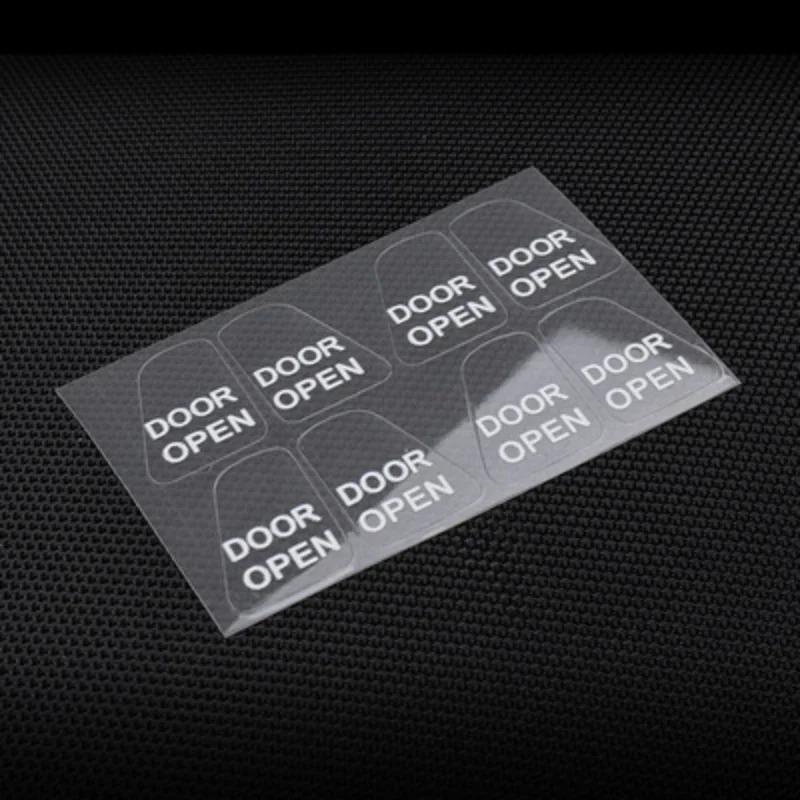 For Tesla Model 3 Y Car Door Button Luminous Sticker Reminder Door Open Exit Sticker Armrest Window Lift Button Switch 2017-2020